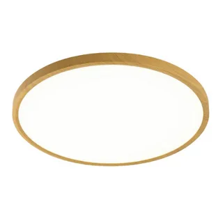 מנורת תקרה פלפון אפולו 48W קוטר 60 שחור / לבן / פליז / עץ CCT (25420)