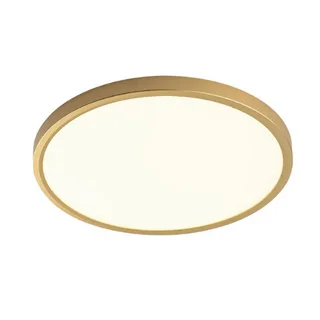 מנורת תקרה פלפון אפולו 48W קוטר 60 שחור / לבן / פליז / עץ CCT (25420)