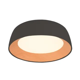 מנורת תקרה פלפון טסלה שחור + עץ קוטר LED 40 (26283)