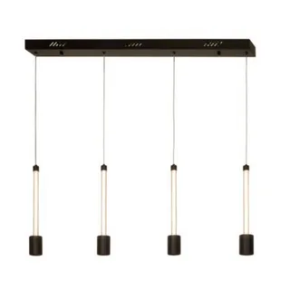 גוף תאורה תלוי פניקס רביעייה על פס זהב / לבן/ שחור