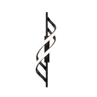 מנורת קיר מפותלת קיר שחור/ לבן/ זהב (28380)