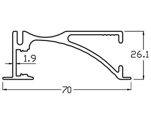 פרופיל תאורה אווירה שקוע