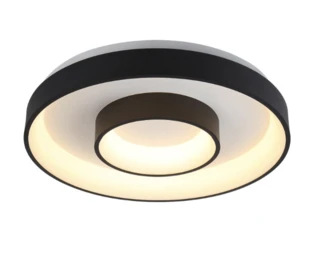 מנורה צמודת תקרה פלפון פאונד עץ/שחור LED (26071)