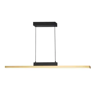 מנורת תלייה ארוכה זהב +שחור