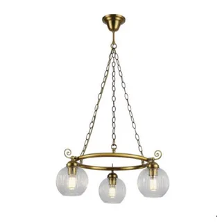 מנורת וינטג 23033 שלישיה זהב תלוי על צלחת