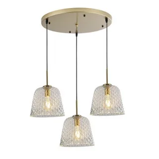 מנורת תלייה וינטג זכוכית 2621 שלישיה תלוי על צלחת (27018)