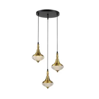 מנורת תלייה וינטג 23029 שלישיה על צלחת זהב (26493)